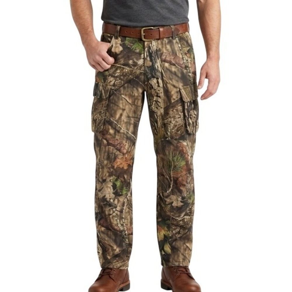 Cabelas Cargo Pants Mens 34 Camo Hunting Outdoors Mossy Oak Country Twill Fabric